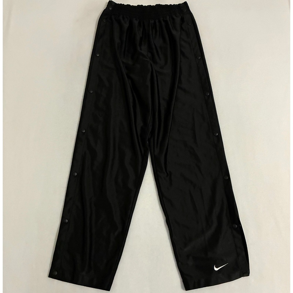 Vtg Nike Tearaway Track Pants Mens L Full Leg Snap Baggy Shiny Basketball Y2K